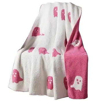 Helovino antklodės ir mėto dvipusę vaiduoklių kritimo flanelinę antklodę lovai sofa sofos augintiniai Padėkos dovana vaikams šildymas