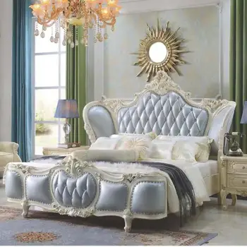 miegamojo baldų dizainerio odinis šviesus prabangus klasikinis miegamojo komplektas