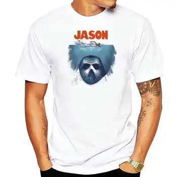 Jason Voorhees marškinėliai Helovinas žemiau ežero Tee marškinėliai trumpomis rankovėmis Retro O kaklo marškinėliai