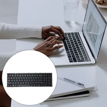 Office nešiojamojo kompiuterio pilka klaviatūra su apšviestu juodu rėmeliu 