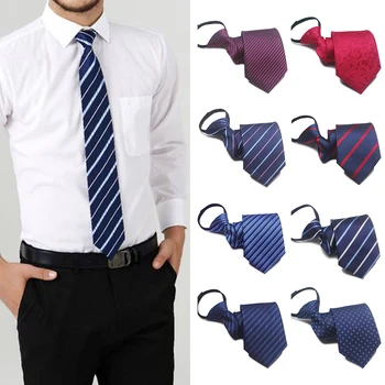 2023 Fashion Lazy Zipper Vyriškas kaklaraištis Classic Solid Flower 8cm žakardo kaklaraištis Aksesuarai Daily Wear Cravat vestuvių dovana