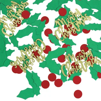 Kalėdinis pietų stalas Konfeti Briedis Snaigės Penkios smailios žvaigždės Blizgučiai Kalėdų Naujųjų metų vakarėlių reikmenys