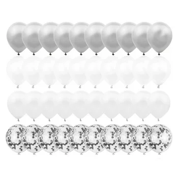 120PCS 12Inch Mix konfeti latekso balionas gimtadieniui Kūdikių dušas Vestuviniai balionai Vakarėlių dekoracijos, F