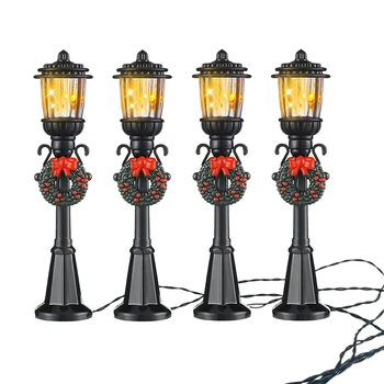 20 vnt mini kalėdinė lempa posto traukinio lempa miniatiūrinė gatvės lempa Dekoratyviniai žibintai 