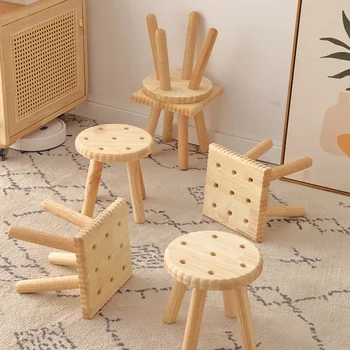 Kūrybinė sausainių kėdė Vaikiška kėdė Svetainė Darželis Sofos Koja Mielas batų suoliukas Sgabello Buitiniai baldai