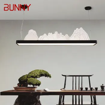 BUNNY LED 3 spalvų pakabinami žibintai Kinų stiliaus peizažas Pakabinami šviestuvai ir šviestuvai arbatos namų valgomojo dekorui