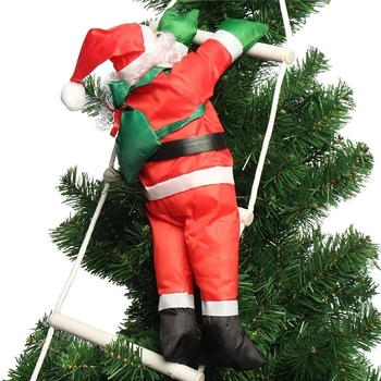 Kalėdinis pakabukas Kalėdų senelis Kabančios lėlės kopėčios Virvė Laipiojimas Naujųjų metų eglutės dekoravimas Kalėdų eglutės pakabinimo dekoravimas