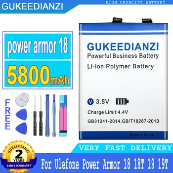 GUKEEDIANZI baterija Ulefone Power Armor, Big Power Bateria 18, 18T, 19T, 19T, Armor19, 5800mAh