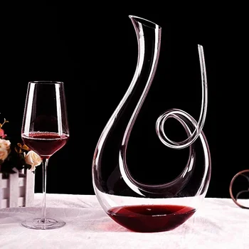 Crystal Premium 1500ML Swan Spiral Wine Decanter Creative Wine Seperator Home Bar Šampano butelis Namų vyno rinkinys