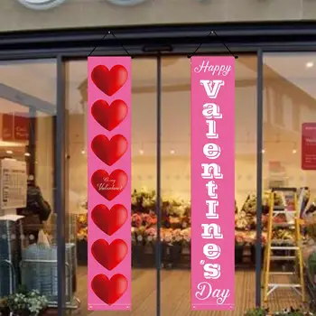 Meilės tematika Girlianda Valentino diena Meilės širdis Girliandos durys, kabančios vidaus lauko vakarėlių dekoravimui 2023 m. tema Valentino diena