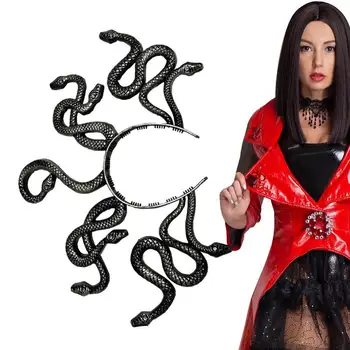 Halloween Vintage Medusa Snake Headband Cosplay kostiumas Suknelė Galvos apdangalas Karnavalas Užgavėnės Masquerade Party Supplies