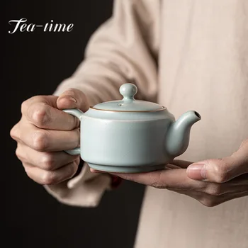 125ml Aukščiausios kokybės ru krosnies arbatinukas Prabangus žydras puodas Buitinis arbatos mirkymas Virdulys su filtru Arbatos rinkinys Priedai Dekoravimo dovanos