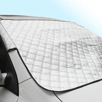 Universalus automobilis Apsauga nuo saulės Pusė dangtelio Sniego ledo skydas priekiniam stiklui Žiemos saulės automobilio priekinio lango dangteliai 185x90cm