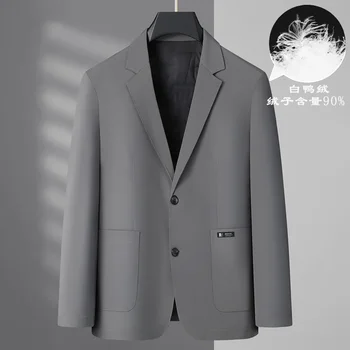 Naujas atvykimas Fashion Winter Thick Oversized White Duck Down Suit Vyrų laisvalaikio verslas Šiltas plius dydis XL 2XL 3XL 4XL 5XL 6XL 7XL