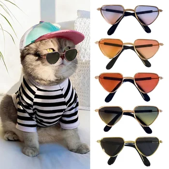 1PC Šaunūs naminių gyvūnėlių kačių akiniai Šunų akiniai mažam šuniui Katės akiniai nuo saulės Atspindžio nuotraukos Rekvizitai fotografijai Naminių gyvūnėlių kačių aksesuarai