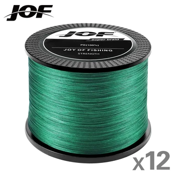 JOF 12 Strands PE pinta viela Multifilament Japan Import Fabric PE Line for Carp Fishing Wire 1.0-8.0#