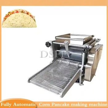 Visiškai automatinė pramoninių miltų meksikietiškų kukurūzų ritinių gamybos mašina, duonos ir grūdų produktų blynų formavimo mašina