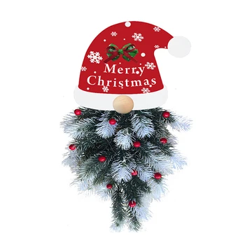 Kalėdų vainikas Dirbtinis pušies vainikas Kalėdinis kabantis ženklas Priekinių durų sienų dekoravimas Kalėdinių durų vainiko ornamentas