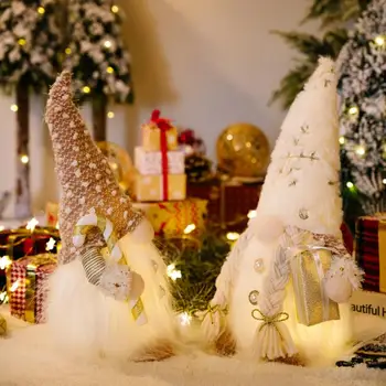 A Long Furry Hat Cute Christmas Beveidis audinys Noel Dekoracija 2023 m. Kalėdų lėlė Plačiai naudojama lėlė Patvari 120g Aukšta kokybė
