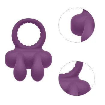 Vibruojantis varpos žiedas Pora sekso žaislų įkraunamas silikoninis gaidžio žiedas su 10 vibracijos režimų Suaugusiųjų reikmenys Sekso prekių parduotuvė vyrams