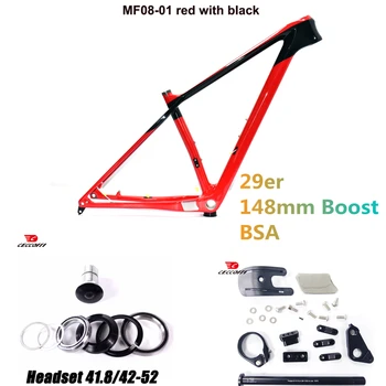 Anglies rėmas 148 * 12mm padidinkite MTB BB73 dviračių lenktynes visiškai paslėptas kabelio linijos rėmas, skirtas 31.6 mm sėdynės dviračio kalno rėmui