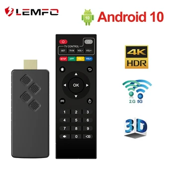 LEMFO Q2 TV Stick Android 10 Quad Core ARM Cortex A53 2GB 16GB Support 4K H.265 2.4G&5.8G Wifi Streaming Smart TV Box 2GB 8GB