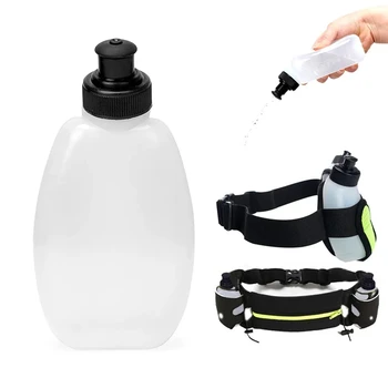 280Ml plastikinis vandens butelis Universalus nešiojamas juosmens diržo krepšys lauke bėgimo butelis nepralaidus sandarumui Dviračio fitneso gėrimo butelis