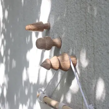 medžio formos sieniniai kabliukai natūralus medinis nuimamas kabliukas kaimiškas kaimiškas kablys daugkartinio naudojimo vonios kambario namų aksesuarai