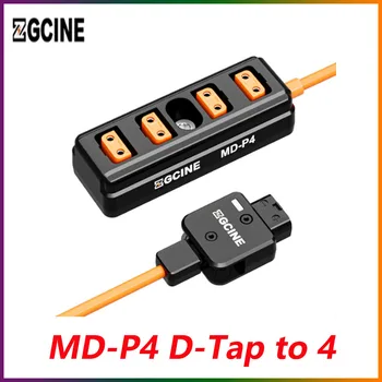 ZGCINE MD-P4 D-Tap to 4 D-Tap vieno taško keturių skirstytuvų adapterio kabelio palaikymas 180° pasukimas