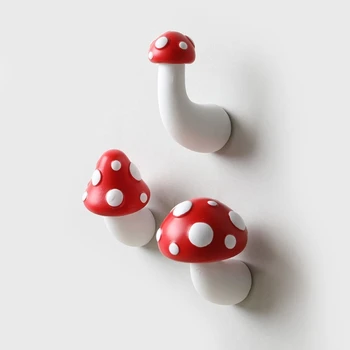 3D kieti grybų šaldytuvo magnetukai kūrybinio dizaino dervos šaldytuvo magnetai asmenybės namų dekoracijos
