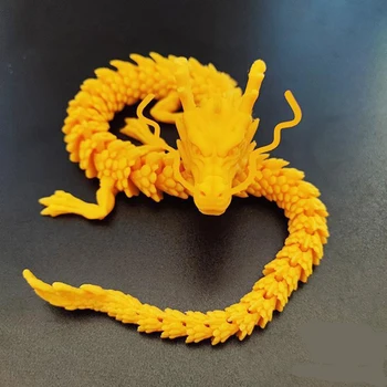 3D Atspausdintas Artikuliuotas drakono reljefas Nuo nerimo drakono vaikas, rotuojami sąnariai Drakono modelio figūrėlės Šarnyrinis stalo dekoras