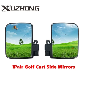 Universalus sulankstomas galinio vaizdo veidrodis 1Pair pakaitiniai priedai golfo krepšelio šoniniai veidrodėliai Ezgo klubo automobiliui Yamaha žvaigždžių zonos vežimėliai