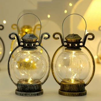 Mini LED žvakių žibintas Kalėdų dekoro baterijomis valdomas Kūčių vakarėlis Namai Lauko kiemo dekoras Vintažinio dizaino ornamentas