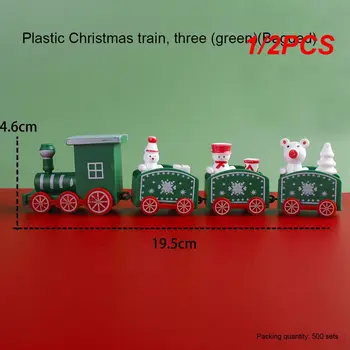 1/2PCS Traukinio kalėdinis ornamentas Linksmos kalėdinės dekoracijos traukinio žaislas namams Kalėdų senelio dovana Kalėdų senelio Naujųjų metų dekoravimas 2024