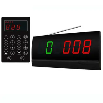SINGCALL virtuvės skambučių rodymo sistema, virtuvė paspauskite mygtuką Pager ir ekrano imtuvas parodys numerį