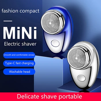 Mini elektriniai skustuvai vyrams USB įkraunamas elektrinis skustuvas Clipper nešiojamas veido akumuliatorinis barzdos peilis skutimosi mašina
