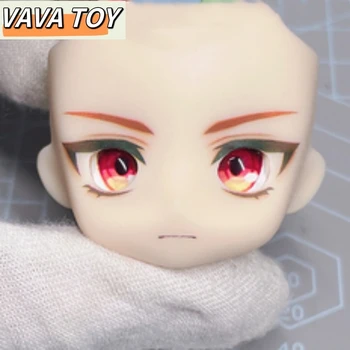 Diluc OB11 GSC Clay Man Face Genshin Impact Open Eye Face with Eyeballs Handmade Faceplate Anime Game Cosplay Doll Accessories