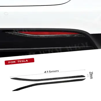 Anglies pluošto išorės apdaila Galinis atšvaitas Rūko žibinto dangtelio apdailos rėmas Garnyras Tesla Model X 2015-2019 automobilio apdailai