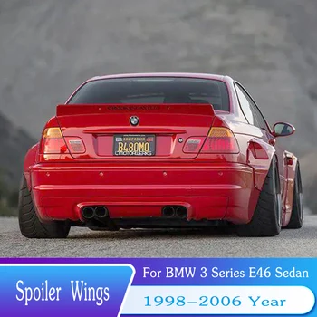 skirta BMW 3 serijos E46 spoileriui 1998-2006 4Door sedano bagažinės dangtis Galinio spoilerio tiuningas išorinis ABS juodas plastikinis kėbulo komplektas Priedai