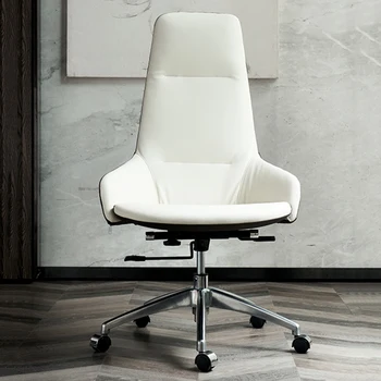 Biuro stalo akcentas Ergonomiška kėdė Fotelis Prabangus dizaineris Patogi miegamojo kėdė Balta šiaurietiška Silla Ergonomica Biuro baldai