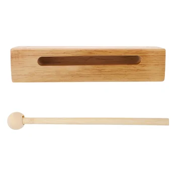Wood Block Percussion Instrument Rhythm Wooden Beaters Musical Handheld Instruments Lummi Claves Sticks Cymbal Music Tool