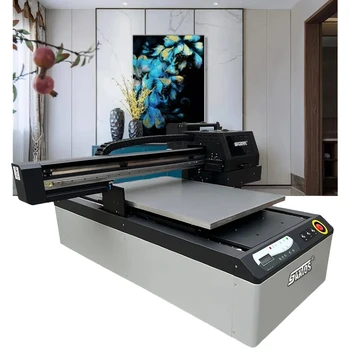 Žema Kaina 6090 4050 UV LED plokščias spausdintuvas su dviem XP600 spausdinimo galvutėmis akrilo medienos metaliniai puodeliai UV spausdinimo mašina