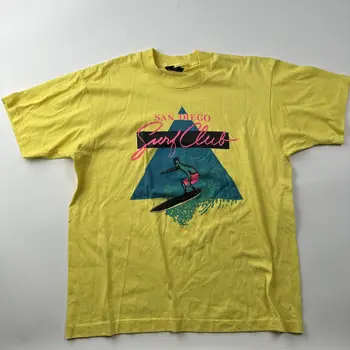 vintažiniai San Diego banglenčių klubo marškinėliai L ilgomis rankovėmis