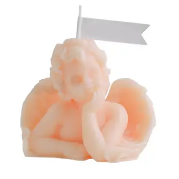 3D Angelas Kvapioji žvakė Pelėsių pyragas Molio pelėsis Žvakių gamyba Dervos formos žvakės Pagrindinis Kvapnus dekoravimas