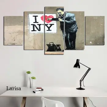 Multiple Canvas Painting Home Decor Prints I Love New York Poster and Conbination Picture Modern Nordic Wall Art Picture Home