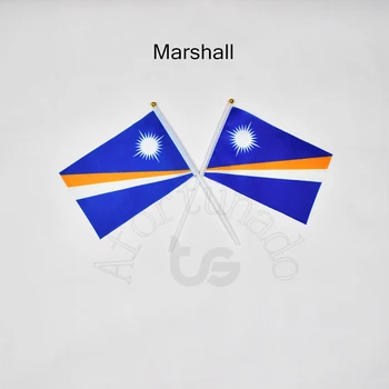 Marshall 10 vnt 14*21cm ranka mojuojant nacionaline vėliava Namų dekoravimo reklamjuostė