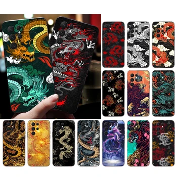Fashion Cute China Dragon telefono dėklas, skirtas Samsung S23 S22 S21 S20 Ultra S20 S22 S21 S10E S21 S20 FE S10 Plus