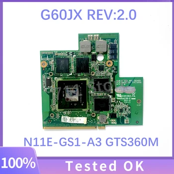 ASUS G60 G60JX Vaizdo plokštė G60JX REV:2.0 N11E-GS1-A3 GTS360M nešiojamojo kompiuterio pagrindinė plokštė DDR5 1GB MXM VGA Vaizdo plokštė 100% išbandyta Gerai