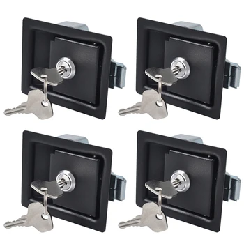 4PCS priekabos įrankių dėžės spynos durų irklo rankenos užraktas nuo vagystės apsaugos nuo vagystės irklo spynos RV kemperio priekabai