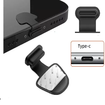 Mobiliojo telefono nuostoliams atsparus silikoninis telefono dulkių kištukas C tipo apsaugos nuo dulkių nešvarumų kamštis įkrovimo prievado apsauga USB dulkėms atsparus kištukas